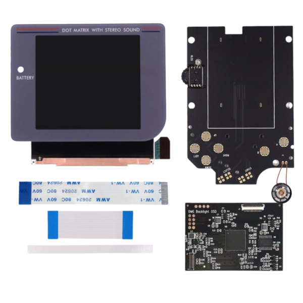 Gameboy Classic - Nintendo Gameboy Classic DMG Q5 IPS LCD Kit | Displaygröße: 3,1 Zoll / 11% Größer | OSD Menü | Pre-laminated | Glasscheibe | Neuware