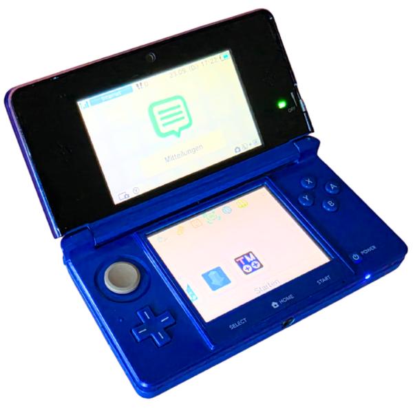 3DS – Original Nintendo Gameboy 3DS | Blau Metallic | Luma3DS | Homebrew | Region Free